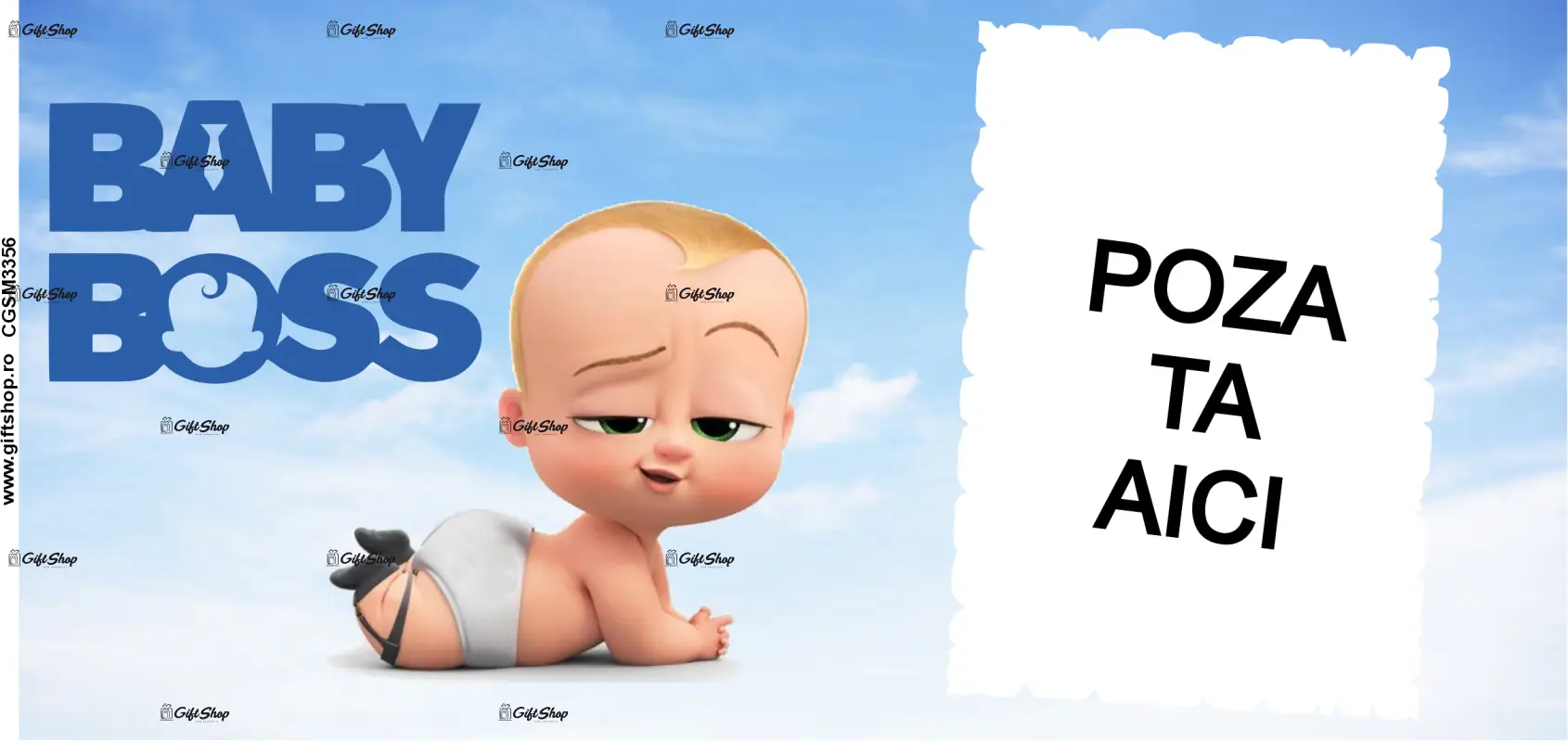 Baby boss, cana personalizata cu poza, 330ml, model 3356